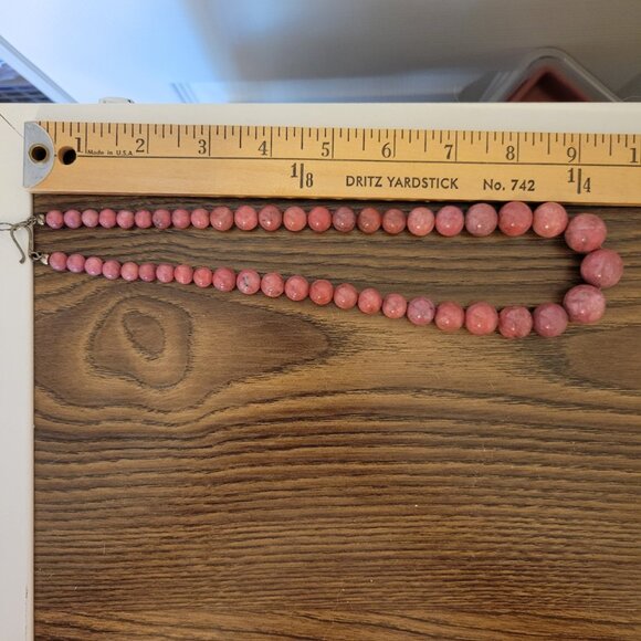 Jay King Mine Finds Pink Rhodonite Graduated Bead Necklace (707-630) EUC - Picture 3 of 5